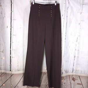 Purple Trousers with Pearl Gold Buttons